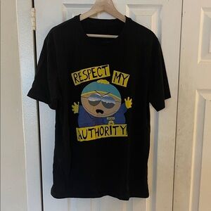 South Park Cartman “Respect My Authority” Size Large In Black